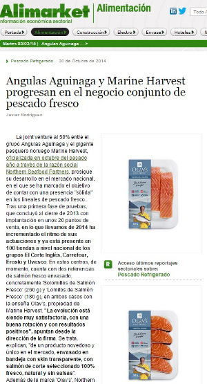 AA y Marine Harvest progresan en el negocio conjunnto de pescado fresco